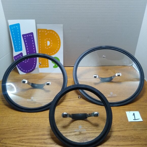 Set of 3 Deen Family Glass Replacement Pot Lids - Picture 3 of 8